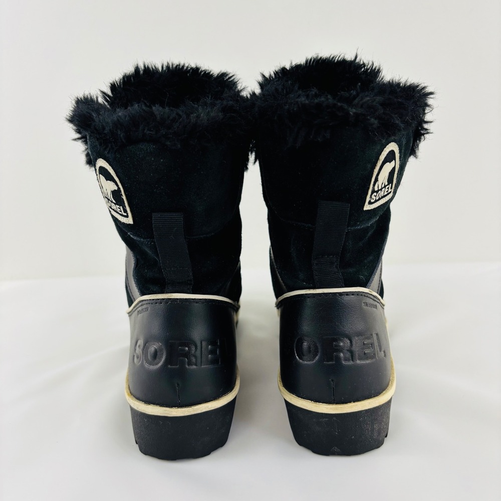 Sorel Tofino Black Suede Waterproof Faux Fur Winter Boots NL2089-010 Womens 7 - Picture 6 of 10
